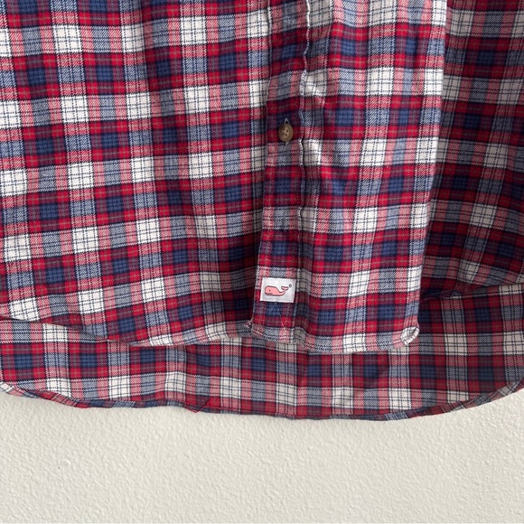 Vineyard Vines Classic Fit Red and White Plaid Shirt - Picture 3 of 5